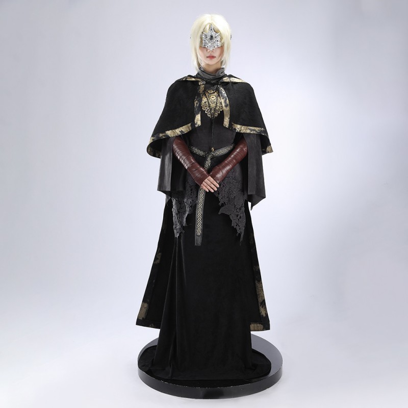 Dark Souls 3 Fire Keeper Cosplay Costume Black Dress Cloak Women Halloween Suit