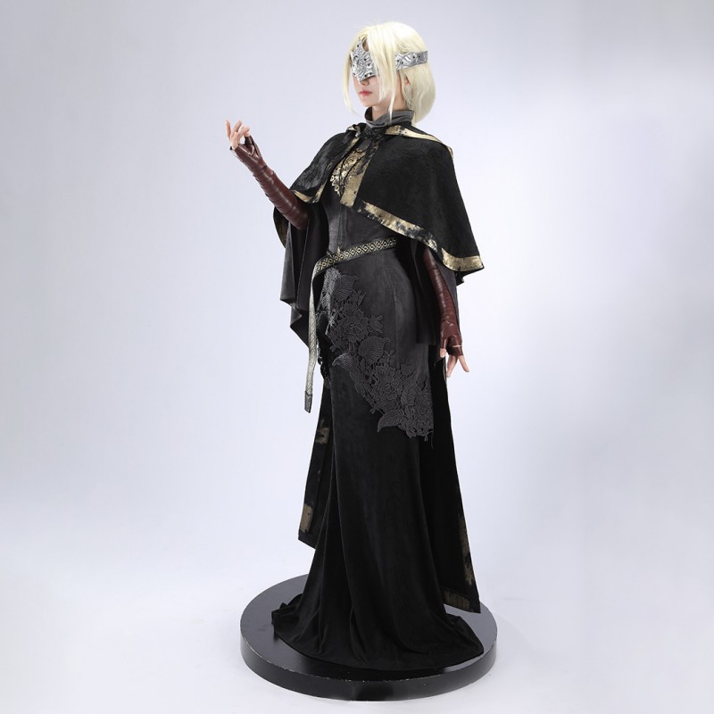 Dark Souls 3 Fire Keeper Cosplay Costume Black Dress Cloak Women Halloween Suit