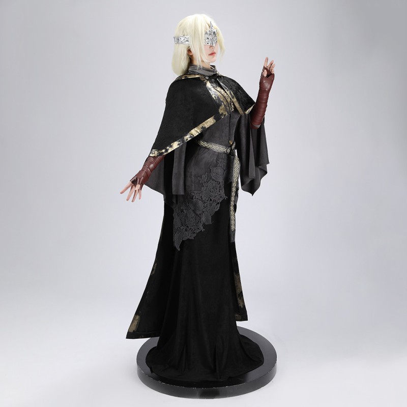 Dark Souls 3 Fire Keeper Cosplay Costume Black Dress Cloak Women Halloween Suit