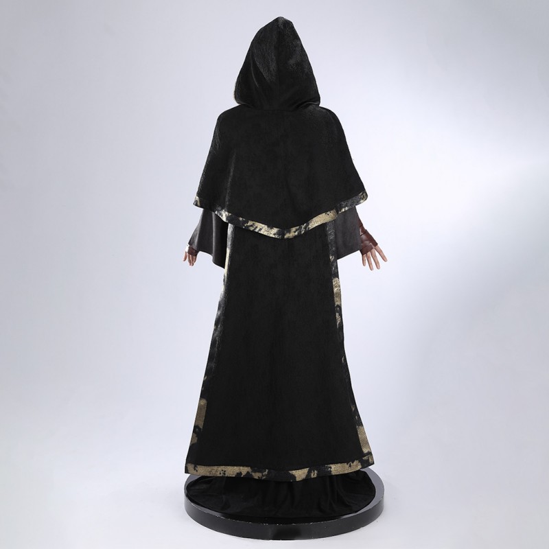 Dark Souls 3 Fire Keeper Cosplay Costume Black Dress Cloak Women Halloween Suit