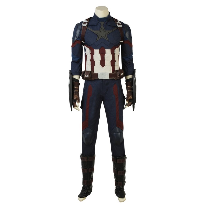 Steve Rogers Captain America Costume Avengers Infinity War Cosplay Suit