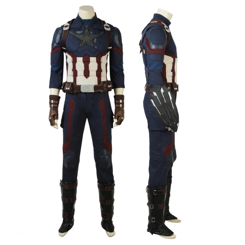 Steve Rogers Captain America Costume Avengers Infinity War Cosplay Suit
