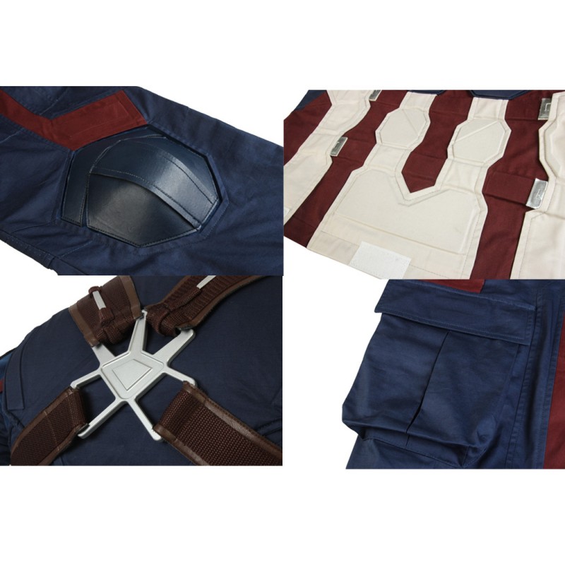 Steve Rogers Captain America Costume Avengers Infinity War Cosplay Suit