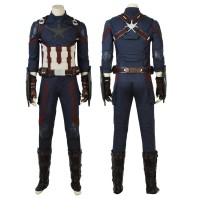 Steve Rogers Captain America Costume Avengers Infinity War Cosplay Suit
