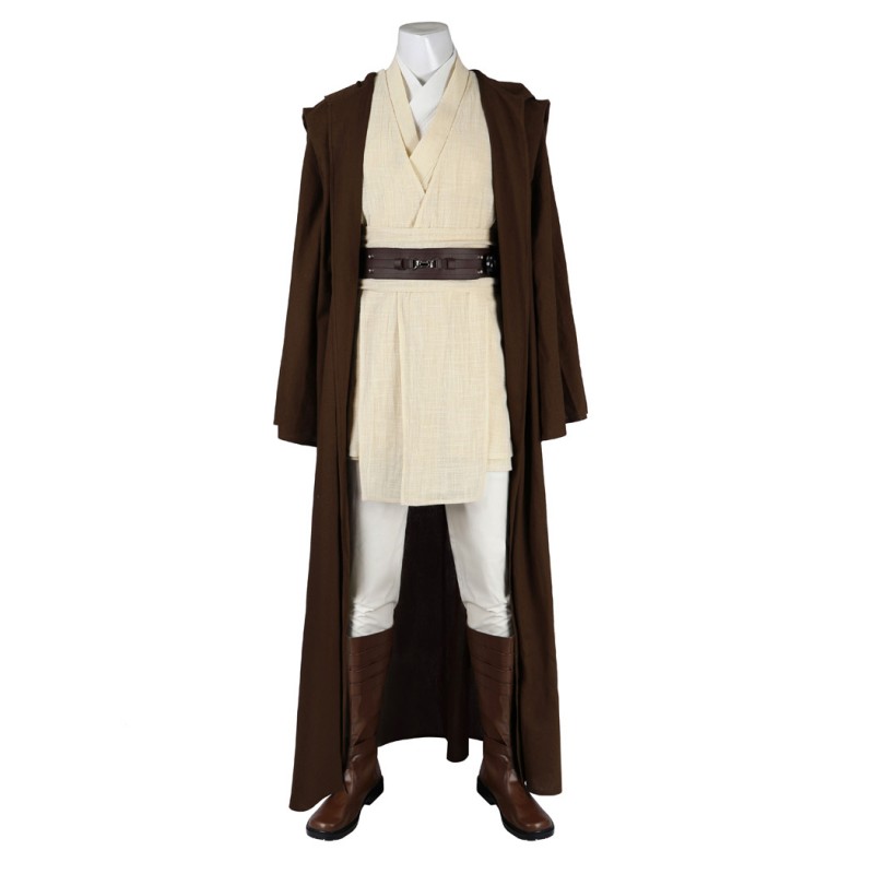 Obi-Wan Kenobi Halloween Costume Star Wars Episode II Attack of the Clones Cosplay Suit