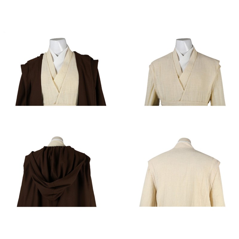 Obi-Wan Kenobi Halloween Costume Star Wars Episode II Attack of the Clones Cosplay Suit