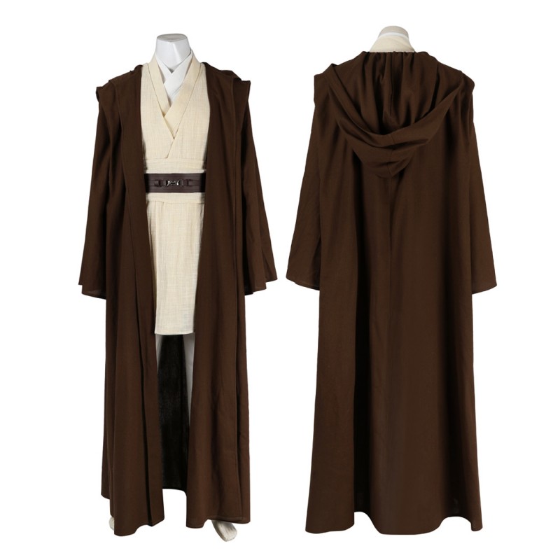 Obi-Wan Kenobi Halloween Costume Star Wars Episode II Attack of the Clones Cosplay Suit