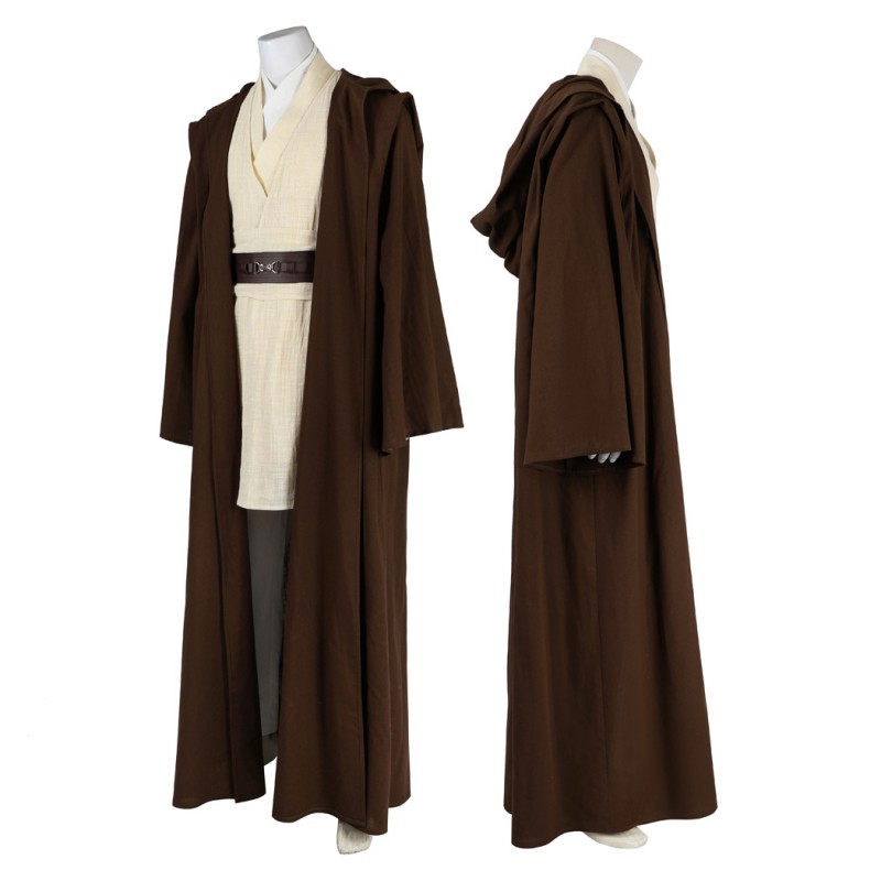 Obi-Wan Kenobi Halloween Costume Star Wars Episode II Attack of the Clones Cosplay Suit