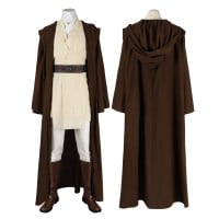 Obi-Wan Kenobi Halloween Costume Star Wars Episode II Attack of the Clones Cosplay Suit