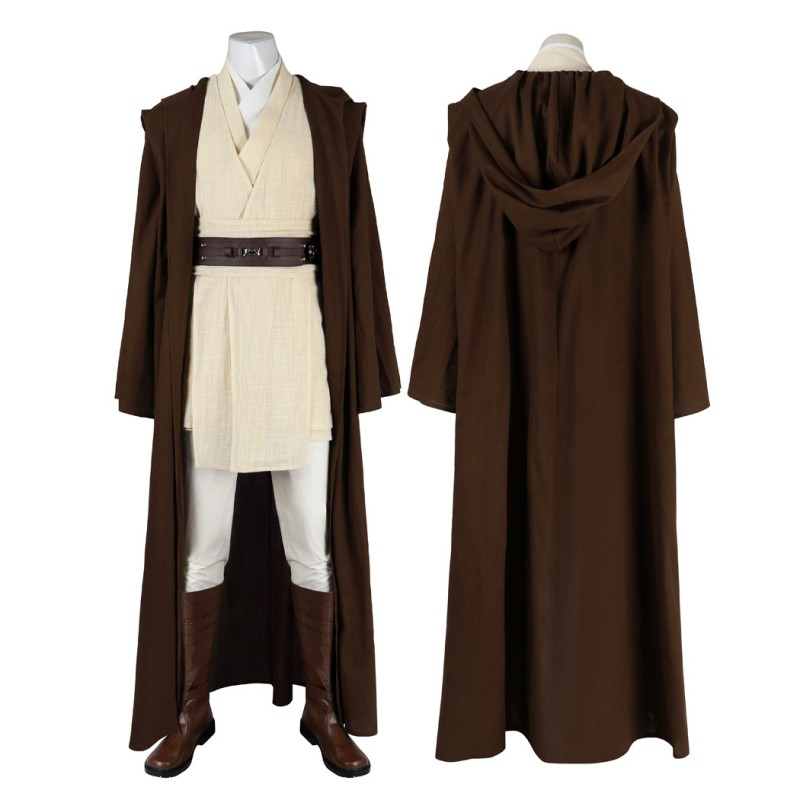 Obi-Wan Kenobi Halloween Costume Star Wars Episode II Attack of the Clones Cosplay Suit