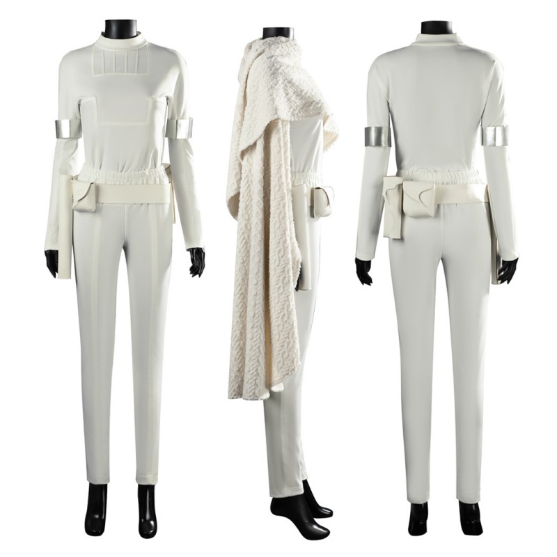 Padme Amidala Costume Star Wars Attack of the Clones Cosplay Suit White Outfit