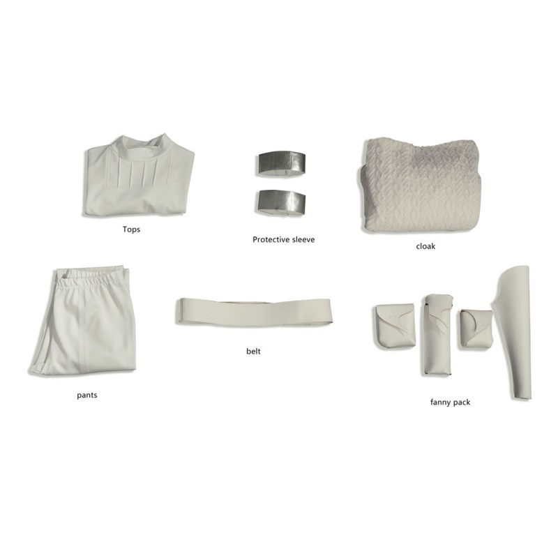 Padme Amidala Costume Star Wars Attack of the Clones Cosplay Suit White Outfit