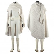 Padme Amidala Costume Star Wars Attack of the Clones Cosplay Suit White Outfit