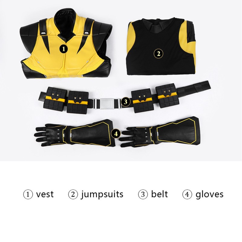 Wolverine Yellow Costume Logan X-Men Classic Cosplay Suit Full Set Adult Outfit