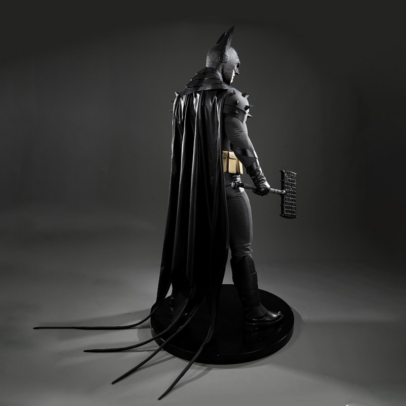 Bruce Wayne Absolute Cosplay Costume Men Superhero Leather Black Suit