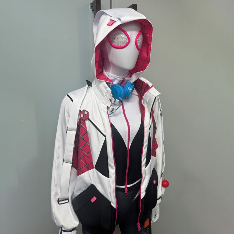 All-New Spider-Gwen Ghost-Spider Cosplay Costume Gwen Stacy Suit Halloween Outfit Full Set Women
