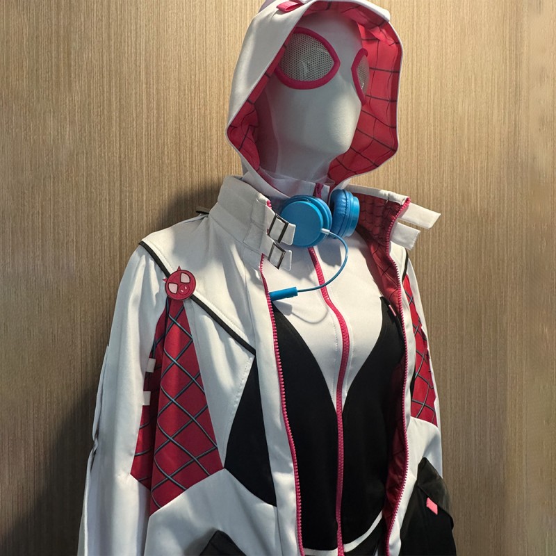 All-New Spider-Gwen Ghost-Spider Cosplay Costume Gwen Stacy Suit Halloween Outfit Full Set Women