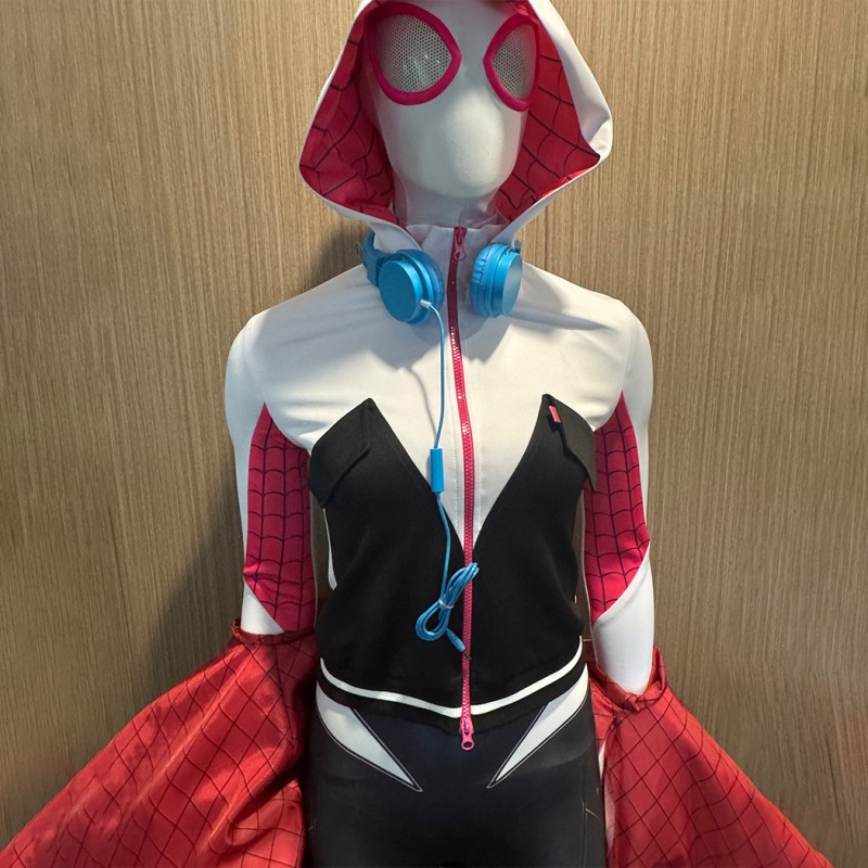 All-New Spider-Gwen Ghost-Spider Cosplay Costume Gwen Stacy Suit Halloween Outfit Full Set Women