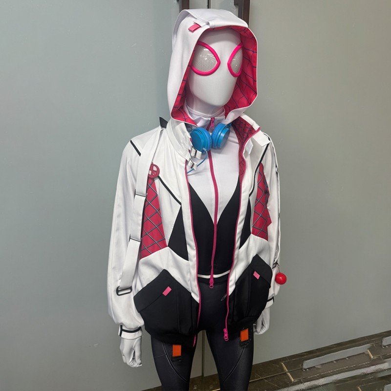 All-New Spider-Gwen Ghost-Spider Cosplay Costume Gwen Stacy Suit Halloween Outfit Full Set Women