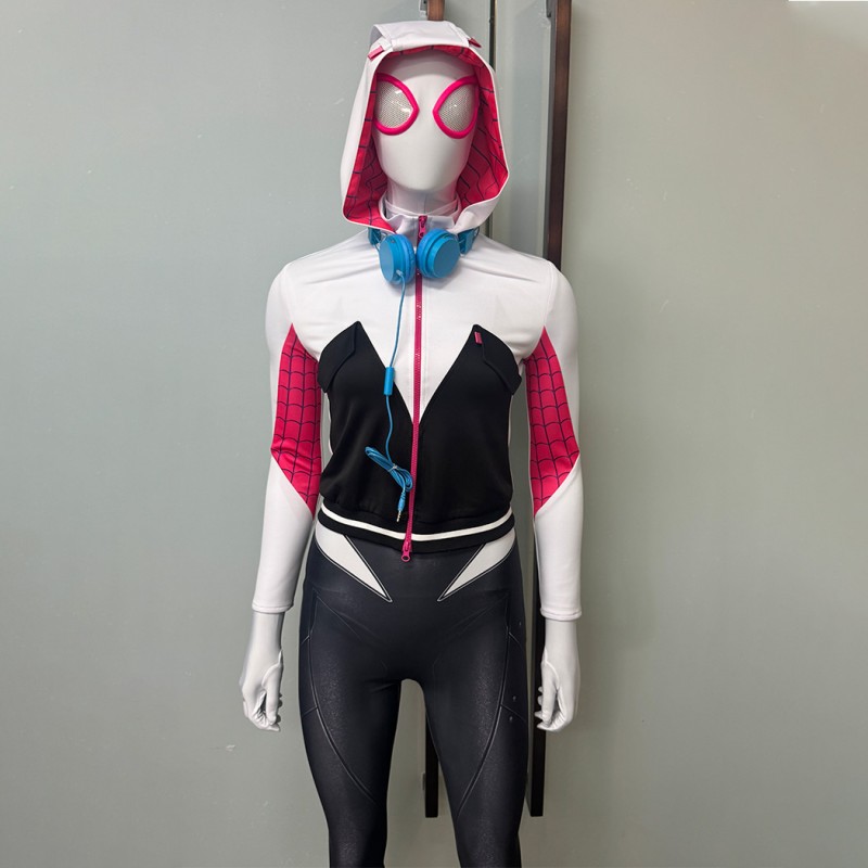 All-New Spider-Gwen Ghost-Spider Cosplay Costume Gwen Stacy Suit Halloween Outfit Full Set Women