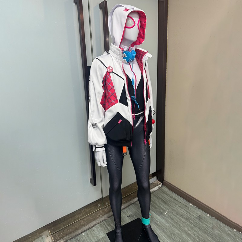All-New Spider-Gwen Ghost-Spider Cosplay Costume Gwen Stacy Suit Halloween Outfit Full Set Women