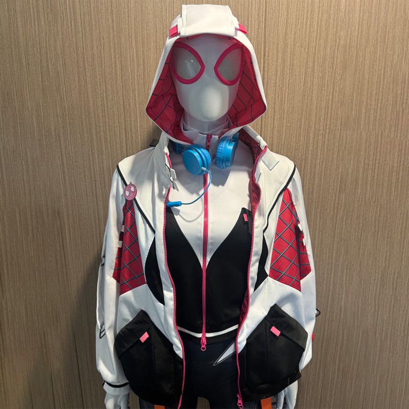 All-New Spider-Gwen Ghost-Spider Cosplay Costume Gwen Stacy Suit Halloween Outfit Full Set Women