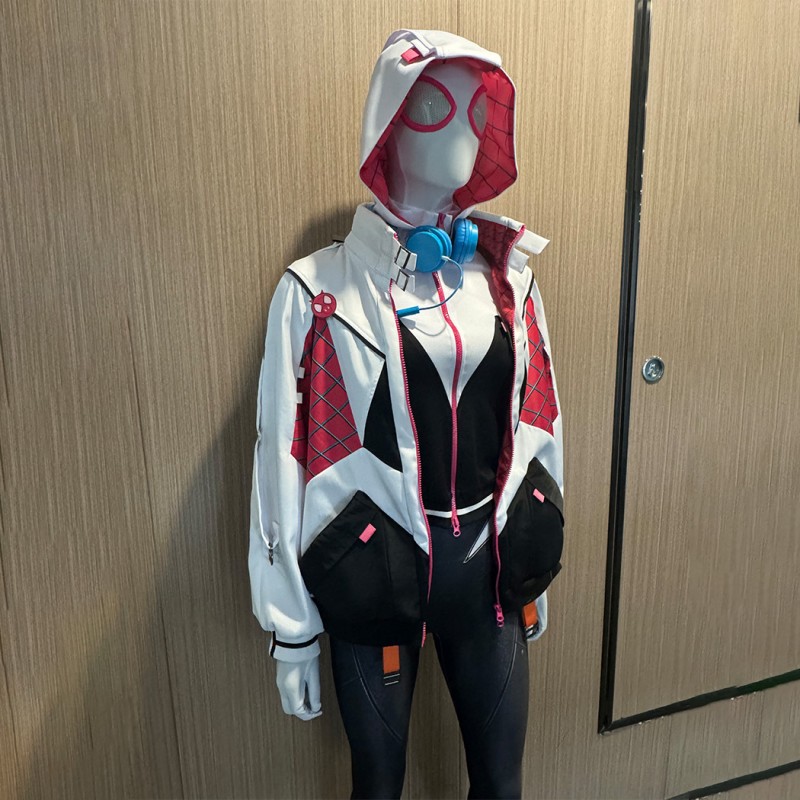 All-New Spider-Gwen Ghost-Spider Cosplay Costume Gwen Stacy Suit Halloween Outfit Full Set Women