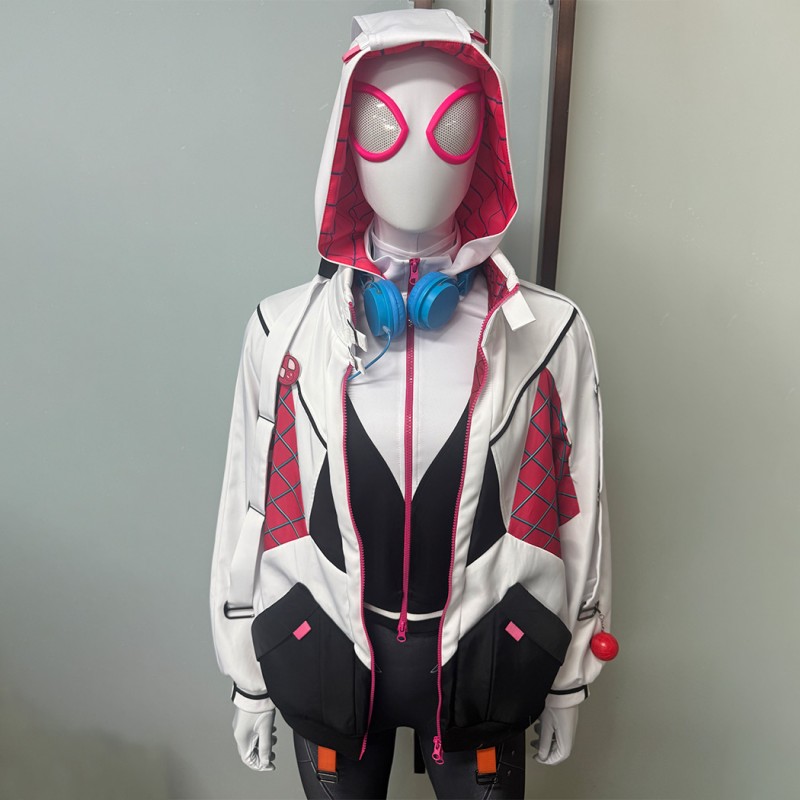 All-New Spider-Gwen Ghost-Spider Cosplay Costume Gwen Stacy Suit Halloween Outfit Full Set Women