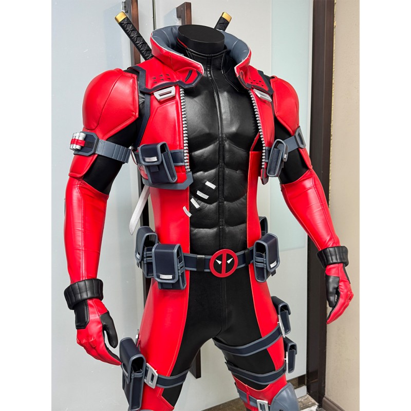 Marvel Rivals Deadpool Cosplay Costume Wade Wilson Suit Superhero Outfit Full Set Adult
