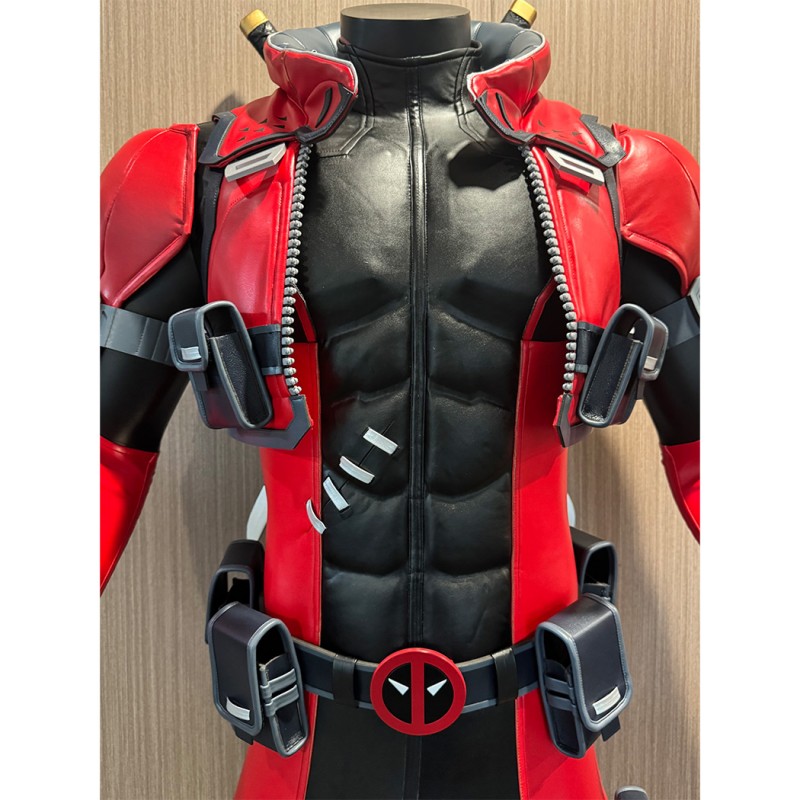 Marvel Rivals Deadpool Cosplay Costume Wade Wilson Suit Superhero Outfit Full Set Adult