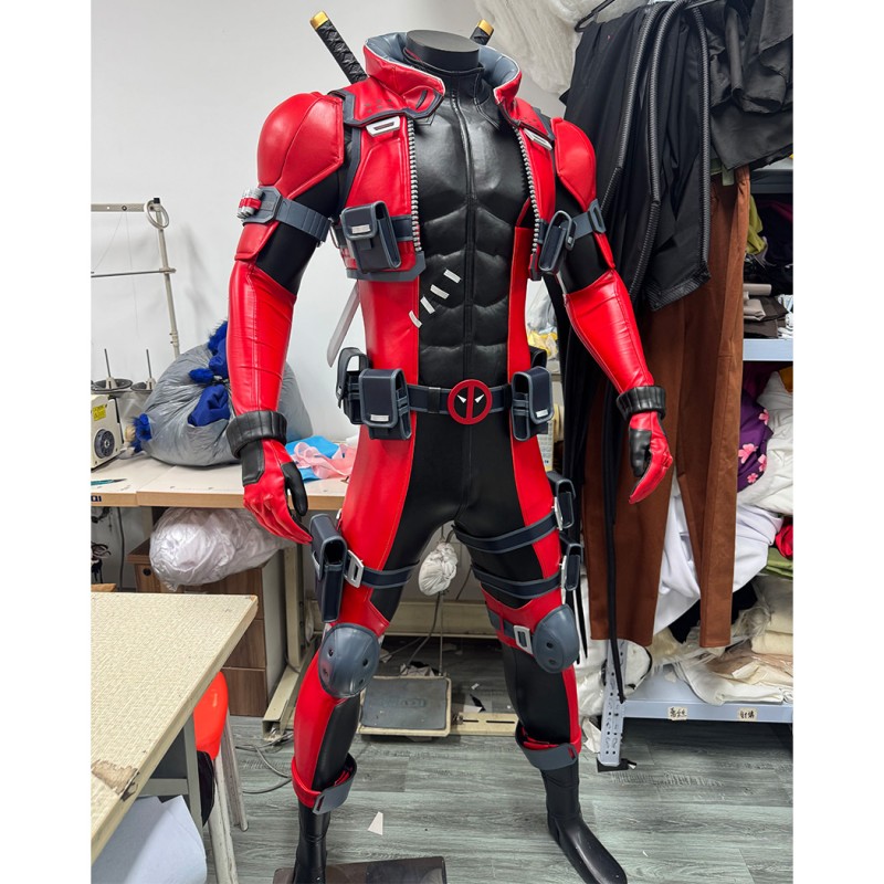 Marvel Rivals Deadpool Cosplay Costume Wade Wilson Suit Superhero Outfit Full Set Adult