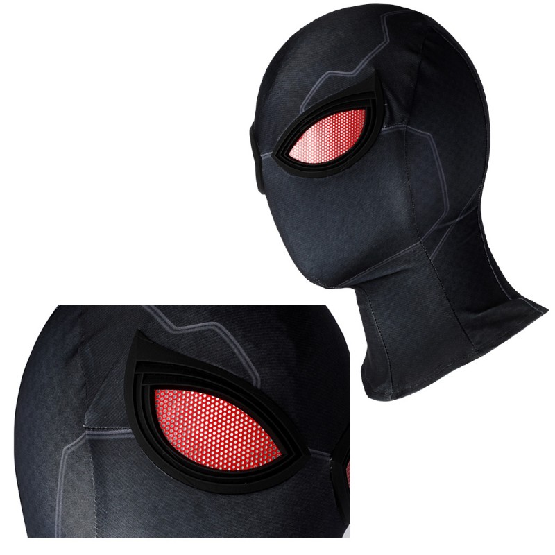 Spiderman Dark Suit Cosplay Jumpsuit for Men Black Printed Polyester Costume