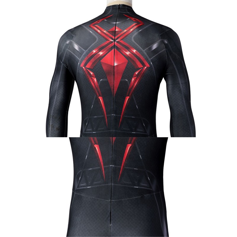 Spiderman Dark Suit Cosplay Jumpsuit for Men Black Printed Polyester Costume