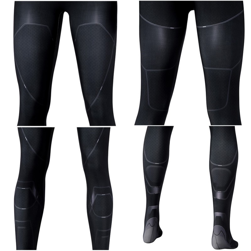 Spiderman Dark Suit Cosplay Jumpsuit for Men Black Printed Polyester Costume