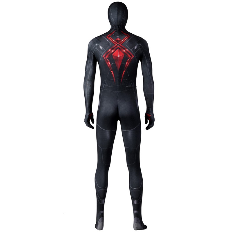 Spiderman Dark Suit Cosplay Jumpsuit for Men Black Printed Polyester Costume
