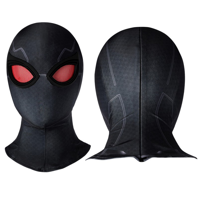 Spiderman Dark Suit Cosplay Jumpsuit for Men Black Printed Polyester Costume