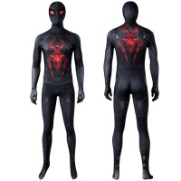 Spiderman Dark Suit Cosplay Jumpsuit for Men Black Printed Polyester Costume