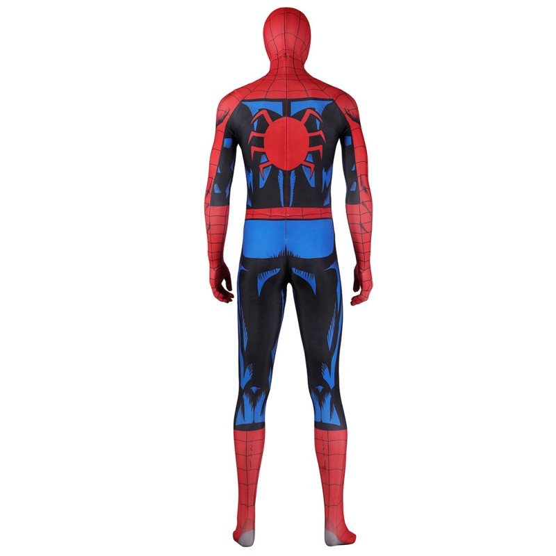 Spider-Man PS5 Jumpsuit Cosplay Costume for Men Vintage Comic Printed Suit