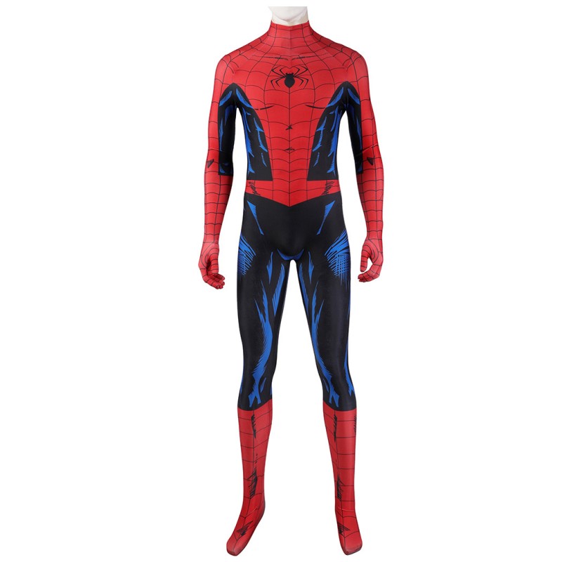 Spider-Man PS5 Jumpsuit Cosplay Costume for Men Vintage Comic Printed Suit