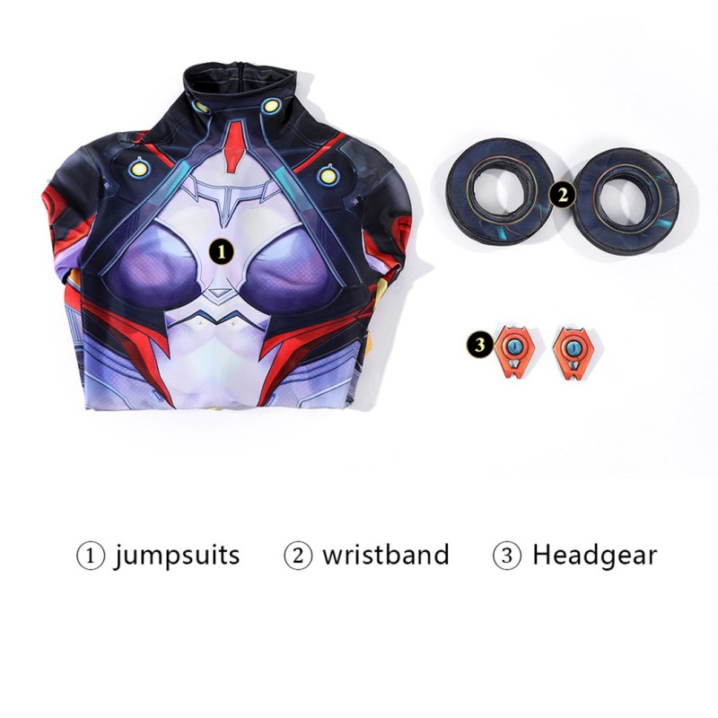 Marvel Rivals Peni Parker Cosplay Costume Women Printed Jumpsuit Bodysuit Halloween Outfit