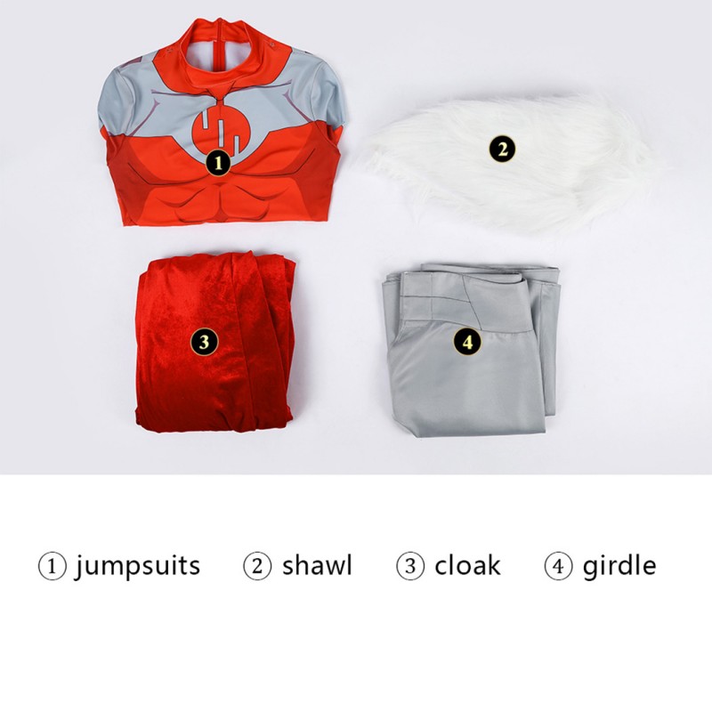 Invincible Thragg Cosplay Costume Printed Jumpsuit Viltrumite Superhero Suit Full Set Adult