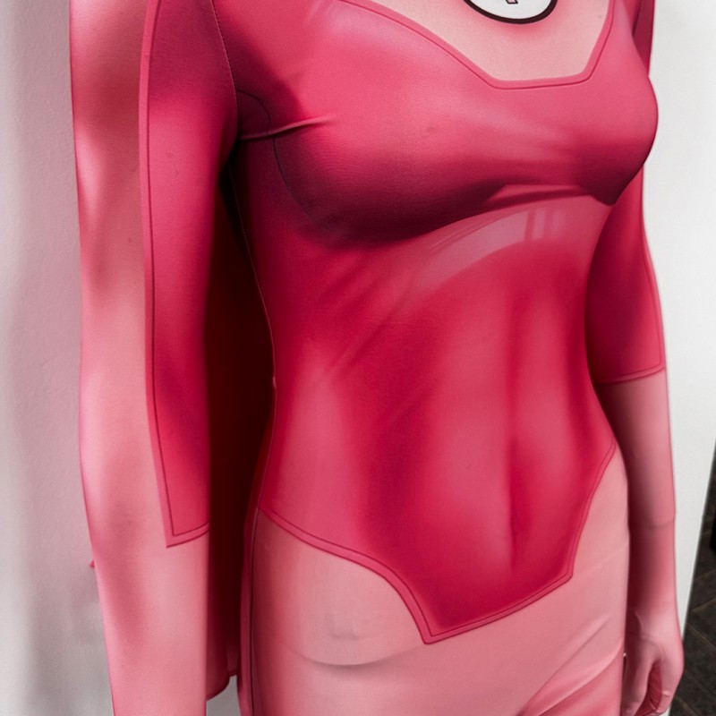 Atom Eve Cosplay Costume Invincible Pink Jumpsuit Women Printed Suit