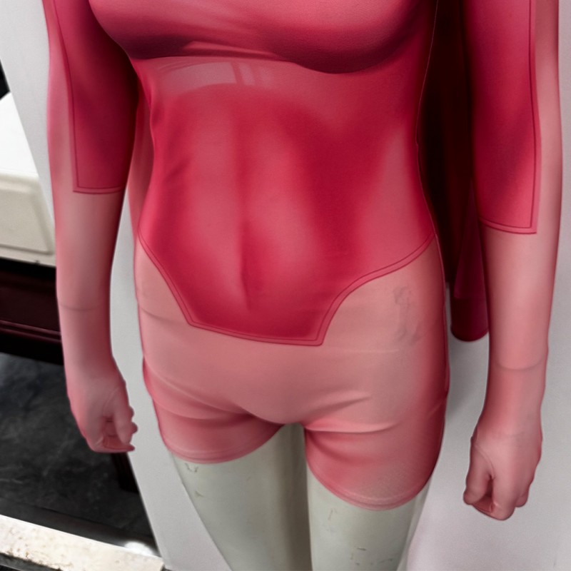 Atom Eve Cosplay Costume Invincible Pink Jumpsuit Women Printed Suit