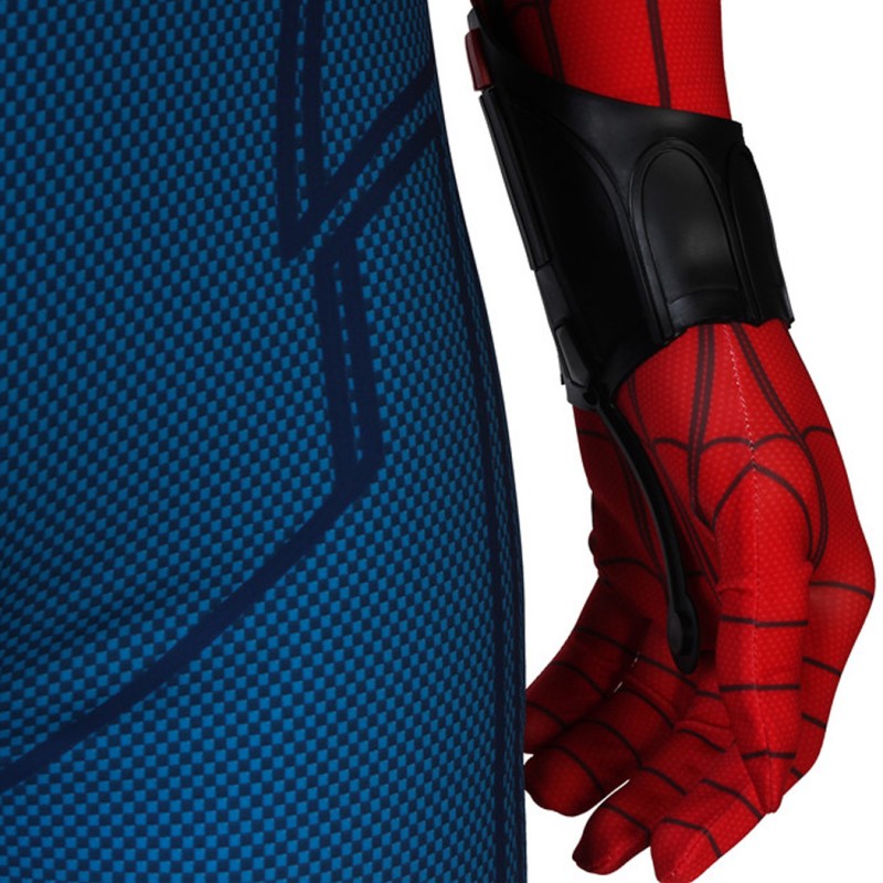 Spider-Man Civil War Costume Peter Parker Printed Jumpsuit Superhero Cosplay Suit for Adult