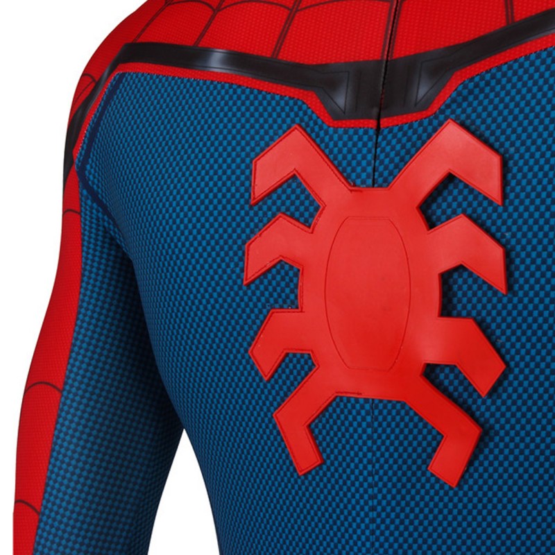 Spider-Man Civil War Costume Peter Parker Printed Jumpsuit Superhero Cosplay Suit for Adult