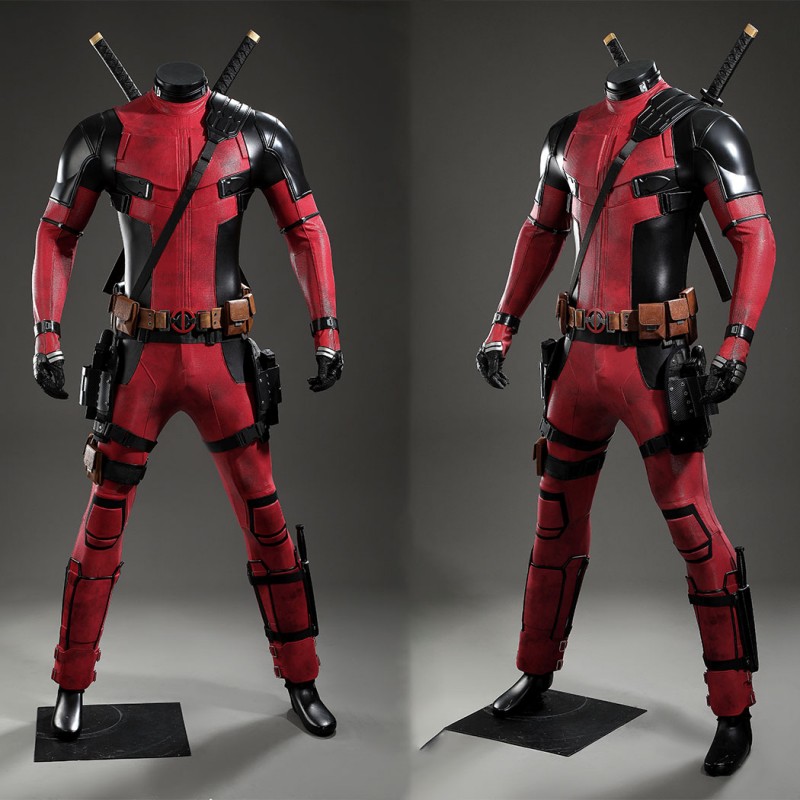 Deadpool 2 Wade Wilson Cosplay Costume Superhero Suit Upgraded Version
