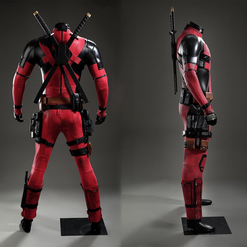 Deadpool 2 Wade Wilson Cosplay Costume Superhero Suit Upgraded Version