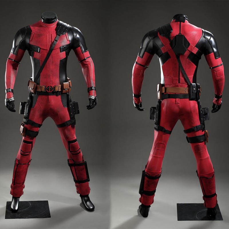 Deadpool 2 Wade Wilson Cosplay Costume Superhero Suit Upgraded Version