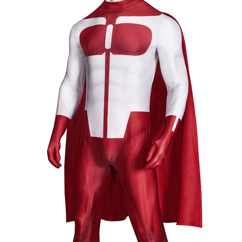 Invincible Omni-Man Grayson Costume Nolan Grayson Printed Jumpsuit Outfit for Men