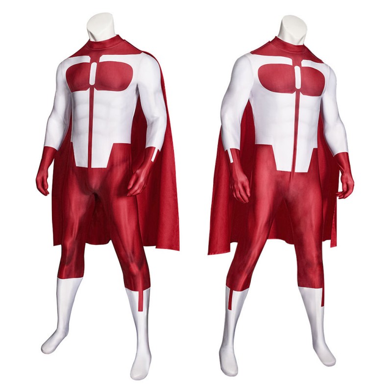Invincible Omni-Man Grayson Costume Nolan Grayson Printed Jumpsuit Outfit for Men